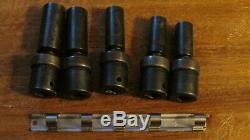 Good Used Snap On 305sip Impact Swivel Socket Set 1/2 Drive Deep 6 Point