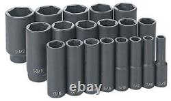 Grey GRY 1319D 1/2 Drive 19 Pc. Deep Length Fractional Master Set