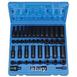 Grey Pneumatic 1643RD 43-Piece 3/8 in Drive 12-Point Standard/Deep SAE/Metric