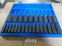 Grey Pneumatic 1726MD 1/2 Drive 26 pc 12 Point Deep Metric impact socket set