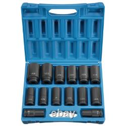 Grey Pneumatic 8038D 14-Piece 3/4 in Drive 6-Point Deep SAE Impact Socket Set