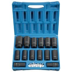Grey Pneumatic 8038D 14-Piece 3/4 in Drive 6-Point Deep SAE Impact Socket Set