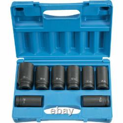 Grey Pneumatic 8134MD 3/4 Drive Deep 6 Point Metric 8 Piece Socket Set With