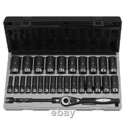 Grey Pneumatic 82229MD 1/2 Drive 29 pc Metric Deep Duo-Socket Set 12 Point