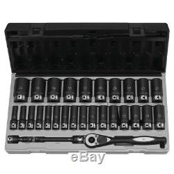 Grey Pneumatic 82629MD 1/2 Drive 6 Point 29 Piece Metric Deep Duo Socket Set