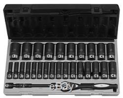 Grey Pneumatic 82629MD 1/2 Drive 6 Point 29 Piece Metric Deep Duo Socket Set