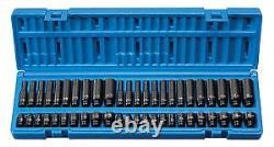 Grey Pneumatic 9748 1/4 Drive Standard And Deep Fraction And Metric Master Set