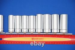 HUGE Snap-on 21 PIECE NOS 3/8 Drive 6-Point Metric Deep Socket Set 6mm-26mm