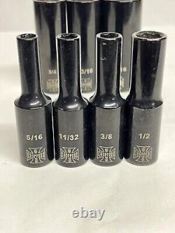 Jesse James WCC Mac Tools 1/2 Drive SAE 6 Point Deep Well Socket Set (7)