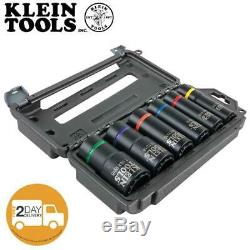 Klein Tools 66010 Impact Socket Set High-Torque Deep Sockets 12-Point 1.5 Drive