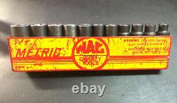 MAC TOOLS 11-Piece 1/2 Drive Metric Deep Impact 6-Point Socket Set USA 10-24mm