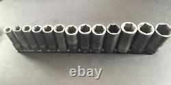 MAC TOOLS 13-PIECE 1/2 DRIVE SAE 6 POINT DEEP IMPACT SOCKET SET 7/16 to 1-1/4