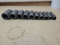 MAC TOOLS SAE DEEP IMPACT 6-POINT 10-PCS SOCKET SET 1/2 DRIVE Missing 2