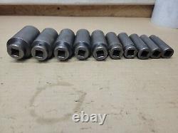 MAC TOOLS SAE DEEP IMPACT 6-POINT 10-PCS SOCKET SET 1/2 DRIVE Missing 2