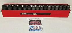 MAC TOOLS USA VDP6 1/2 Drive Deep Metric 6-Point 16-Piece IMPACT Socket Set