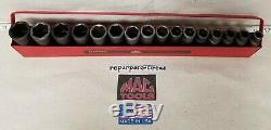 MAC TOOLS USA VDP6 1/2 Drive Deep Metric 6-Point 16-Piece IMPACT Socket Set