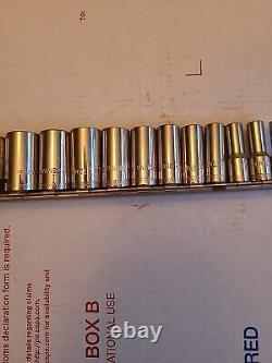 MAC Tools 12 Pc. Metric Semi-Deep 6-Point 1/4 Drive Socket Set, SMI126TR