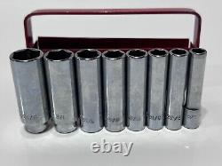 MAC Tools USA SMD86TR 8pc SAE Deep Chrome Socket Set 1/4 Drive 6 Point