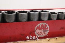 MAC Tools VDP 7/16-1-1/4 1/2 Drive 13 Piece 6 Point Deep Impact Socket Set