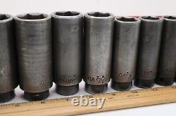 MAC Tools VDP 7/16-1-1/4 1/2 Drive 13 Piece 6 Point Deep Impact Socket Set