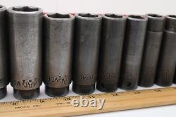 MAC Tools VDP 7/16-1-1/4 1/2 Drive 13 Piece 6 Point Deep Impact Socket Set