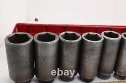 MAC Tools VDP 7/16-1-1/4 1/2 Drive 13 Piece 6 Point Deep Impact Socket Set