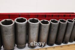MAC Tools VDP 7/16-1-1/4 1/2 Drive 13 Piece 6 Point Deep Impact Socket Set