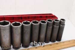 MAC Tools VDP 7/16-1-1/4 1/2 Drive 13 Piece 6 Point Deep Impact Socket Set