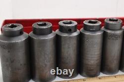 MAC Tools VDP 7/16-1-1/4 1/2 Drive 13 Piece 6 Point Deep Impact Socket Set