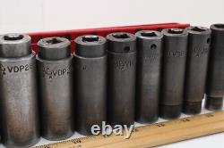 MAC Tools VDP 7/16-1-1/4 1/2 Drive 13 Piece 6 Point Deep Impact Socket Set
