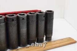 MAC Tools VDP 7/16-1-1/4 1/2 Drive 13 Piece 6 Point Deep Impact Socket Set