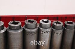 MAC Tools VDP 7/16-1-1/4 1/2 Drive 13 Piece 6 Point Deep Impact Socket Set