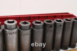 MAC Tools VDP 7/16-1-1/4 1/2 Drive 13 Piece 6 Point Deep Impact Socket Set