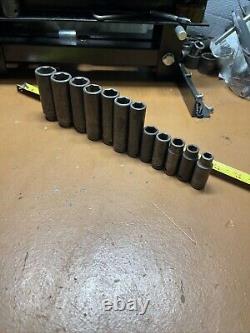 MAC USA 12 Piece Metric 3/8 Drive 6 Point Deep Impact Socket Set 8 19 MM