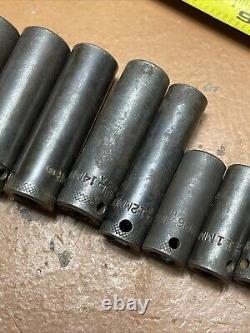 MAC USA 12 Piece Metric 3/8 Drive 6 Point Deep Impact Socket Set 8 19 MM