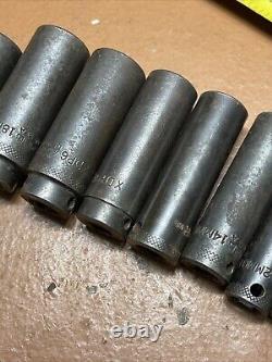 MAC USA 12 Piece Metric 3/8 Drive 6 Point Deep Impact Socket Set 8 19 MM