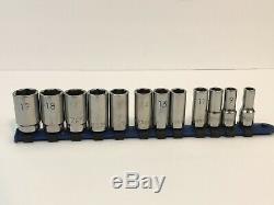 MATCO 12 piece METRIC 8-19 mm Semi-Deep 3/8 drive 6 point Socket SHIPS FREE