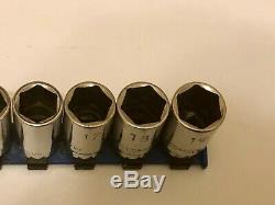 MATCO 12 piece METRIC 8-19 mm Semi-Deep 3/8 drive 6 point Socket SHIPS FREE