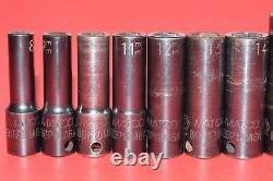 MATCO 3/8 Drive 12 Piece Metric 6 Point Deep Well 8mm 19mm Impact Socket Set