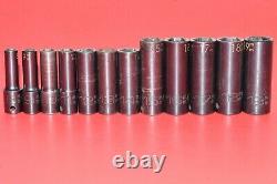 MATCO 3/8 Drive 12 Piece Metric 6 Point Deep Well 8mm 19mm Impact Socket Set