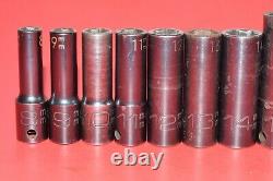 MATCO 3/8 Drive 12 Piece Metric 6 Point Deep Well 8mm 19mm Impact Socket Set