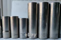 MATCO 3/8 Drive 14 Piece Metric 6 Point chrome Deep Socket Set 6-19mm L@@K