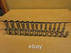 MATCO SILVER EAGLE 1/4 DRIVE 26-PC METRIC 6 point SOCKET SET Shallow and Deep
