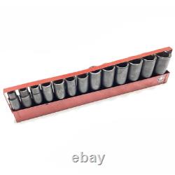 MATCO TOOLS 1/2 DRIVE SAE 6 POINT DEEP IMPACT SOCKET SET USA 1-1/4-7/16 13pcs