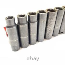 MATCO TOOLS 1/2 DRIVE SAE 6 POINT DEEP IMPACT SOCKET SET USA 1-1/4-7/16 13pcs