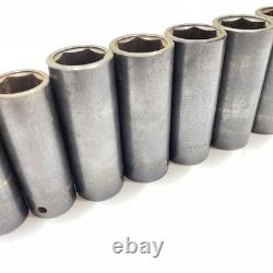 MATCO TOOLS 1/2 DRIVE SAE 6 POINT DEEP IMPACT SOCKET SET USA 1-1/4-7/16 13pcs
