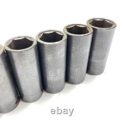 MATCO TOOLS 1/2 DRIVE SAE 6 POINT DEEP IMPACT SOCKET SET USA 1-1/4-7/16 13pcs