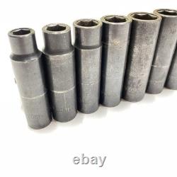 MATCO TOOLS 1/2 DRIVE SAE 6 POINT DEEP IMPACT SOCKET SET USA 1-1/4-7/16 13pcs