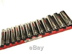 MATCO TOOLS 1/2 drive 12 piece SAE 6 point deep socket set. A09