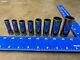 Mint! Snap-on Tools 3/8 Drive 8pc Socket Lot Sae Deep-well (3/8 To 13/16) 6pt